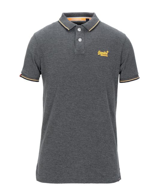 Polo Coton Superdry Pour Homme En Coloris Gris Lyst