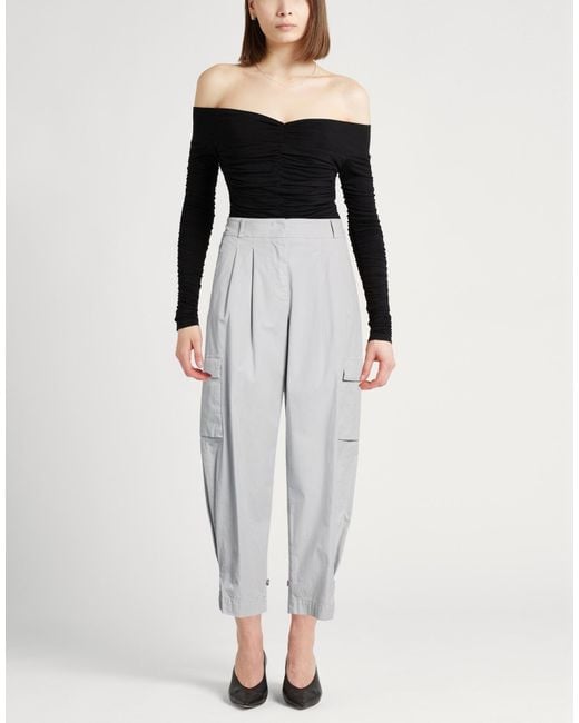 Peserico White Pants Cotton, Lyocell, Elastane