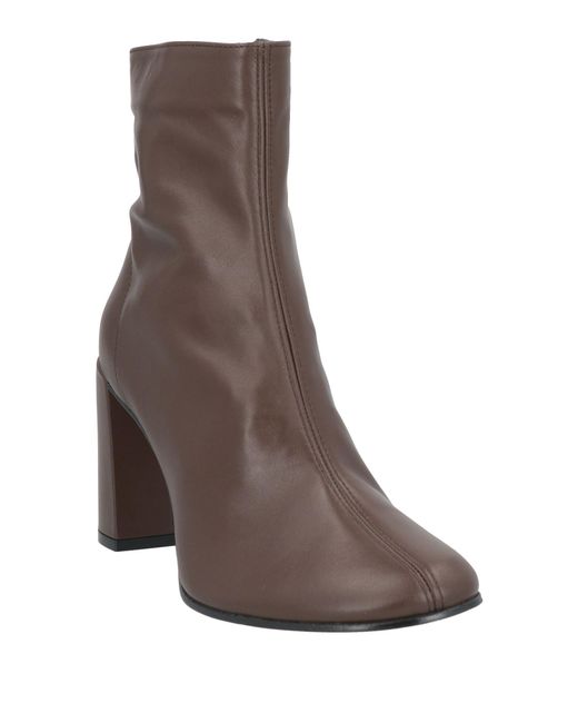 By Far Brown Ankle Boots Leather
