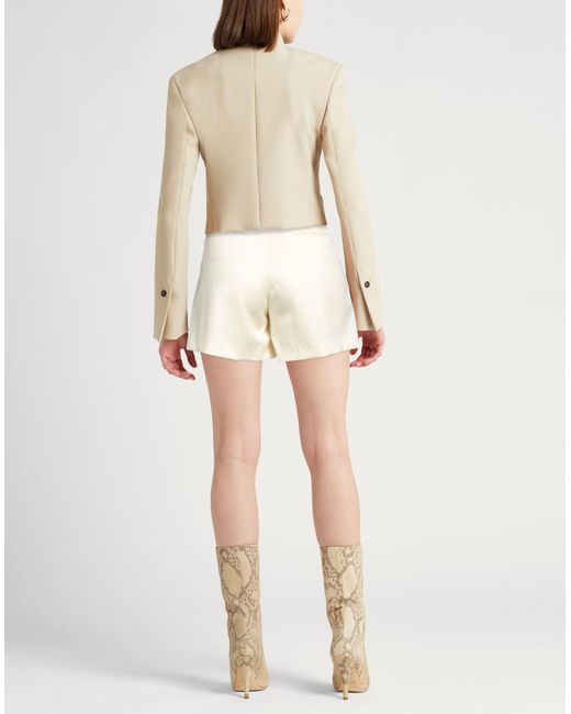 Fabiana Filippi Natural Cream Shorts & Bermuda Shorts Virgin Wool