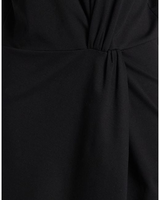 SOLOTRE Black Mini Dress Viscose, Polyamide, Elastane