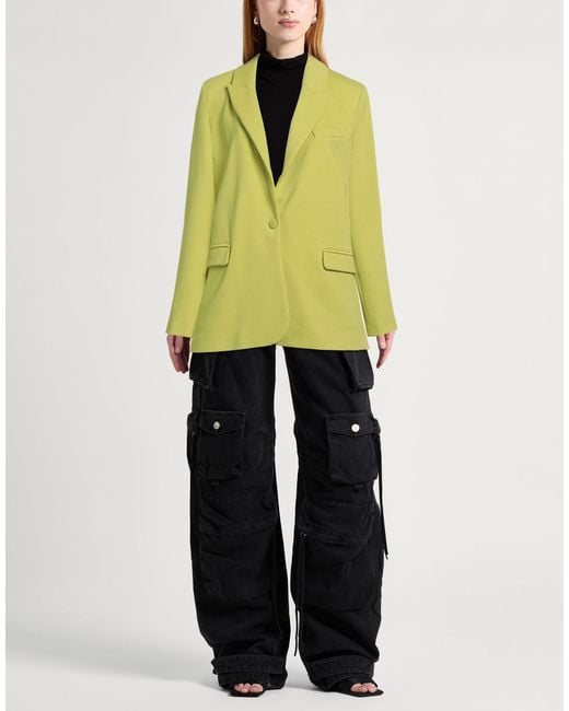 Jijil Green Blazer Viscose, Polyamide, Elastane