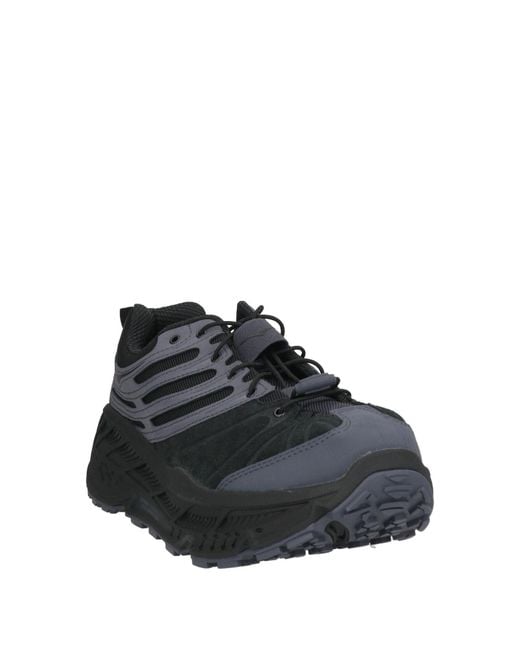 Hoka One One Black Charcoal Sneakers Leather, Textile Fibers for men