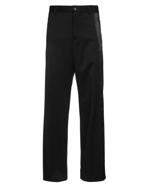 MM6 by Maison Martin Margiela Black Pants Polyester, Virgin Wool, Elastane for men