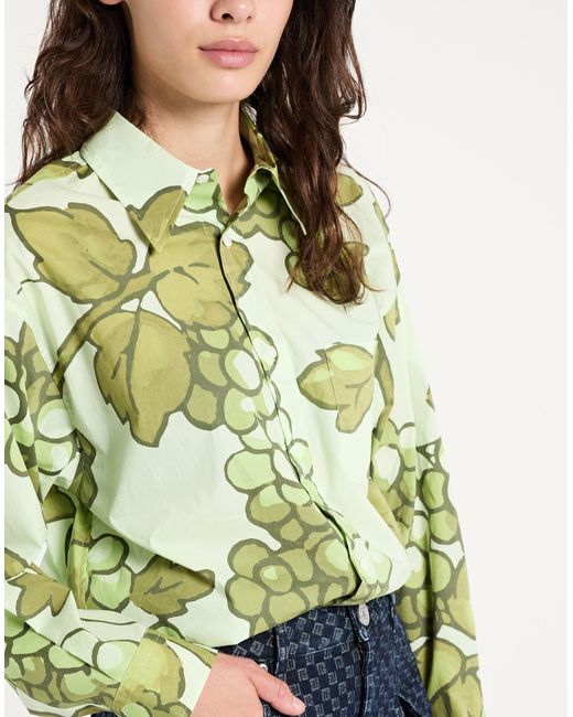 Etro Green Light Shirt Cotton, Elastane