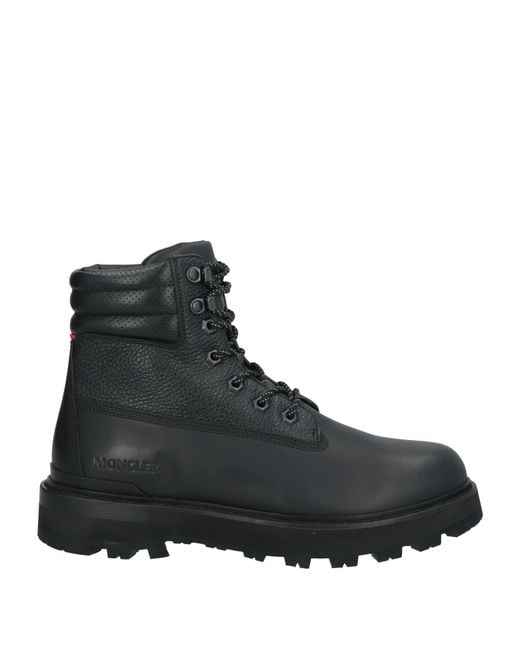 Moncler Black Ankle Boots Leather for men