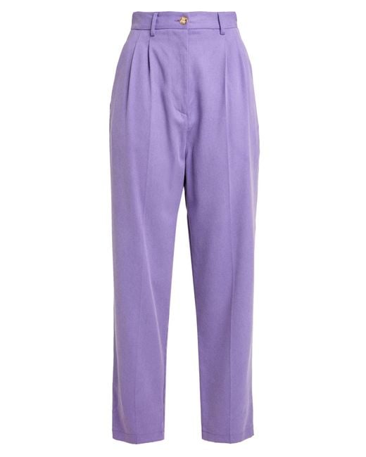 Elisabetta Franchi Purple Trouser