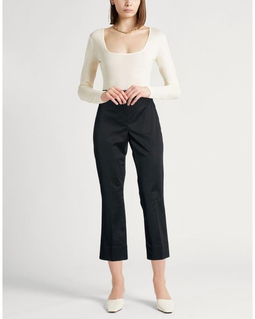 Max Mara Blue Pants Cotton, Elastane