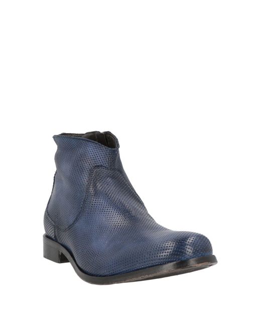 JP/DAVID Blue Ankle Boots Leather