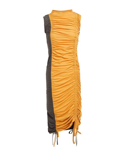(DI)VISION Metallic Camel Midi Dress Cotton