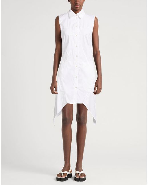 Helmut Lang White Mini Dresses