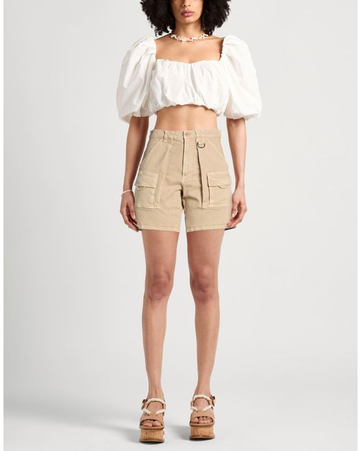 Moschino Natural Denim Shorts Cotton, Elastane