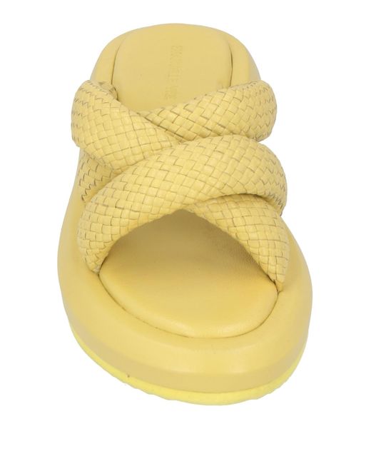 Emanuélle Vee Yellow Light Sandals Soft Leather