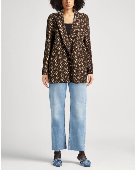 Maliparmi Black Blazer Viscose, Polyester, Elastane