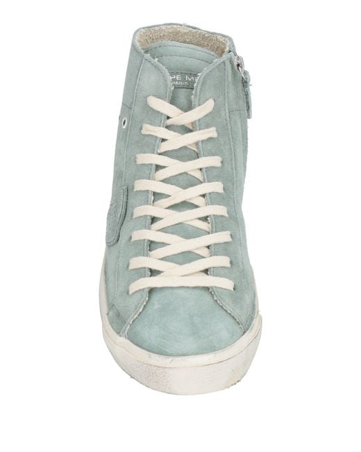 Philippe Model Green Sneakers Leather for men