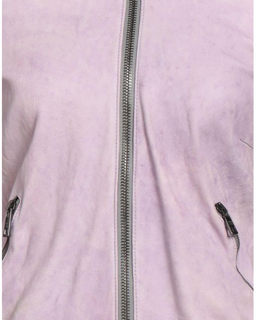 Giorgio Brato Pink Lilac Jacket Leather