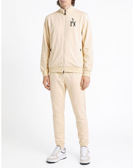 Bikkembergs Natural Cream Tracksuit Cotton, Lycra for men