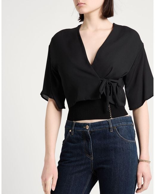 Caractere Black Wrap Cardigans