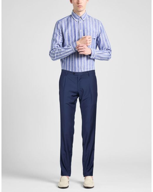 Lardini Blue Pants Wool for men