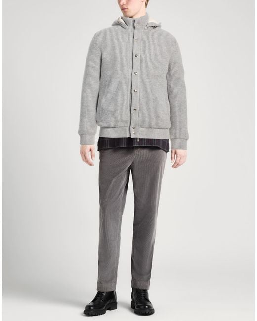 Fedeli Gray Jacket Cashmere for men