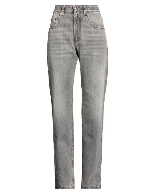 Brunello Cucinelli Gray Jeans Cotton