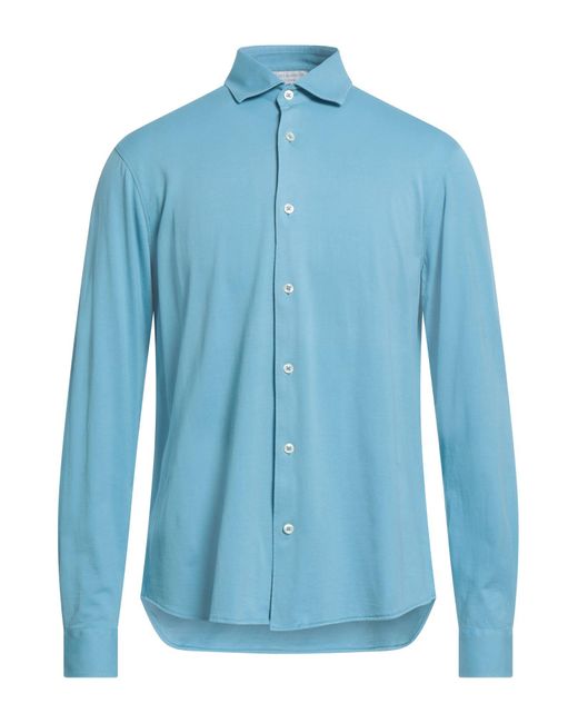 FILIPPO DE LAURENTIIS Blue Shirt for men