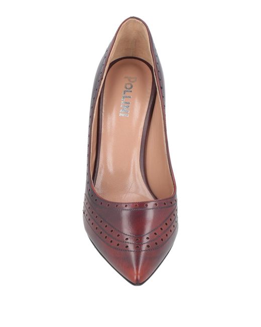 Pollini Purple Rust Pumps Calfskin