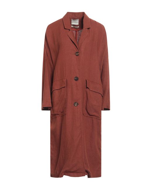 Momoní Red Overcoat & Trench Coat