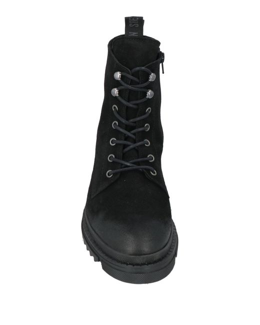 Steve Madden Black Ankle Boots Leather for men