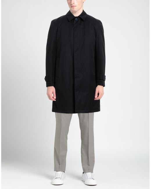 Alessandro Dell'acqua Blue Overcoat & Trench Coat for men