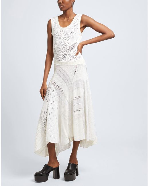 MARINE SERRE White Midi Dress