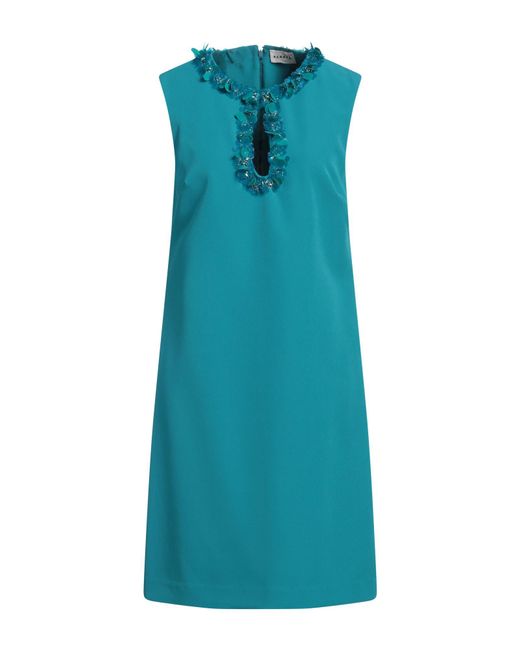 P.A.R.O.S.H. Blue P.A.R.O..H. Mini Dress Polyester, Elastane, Pvc