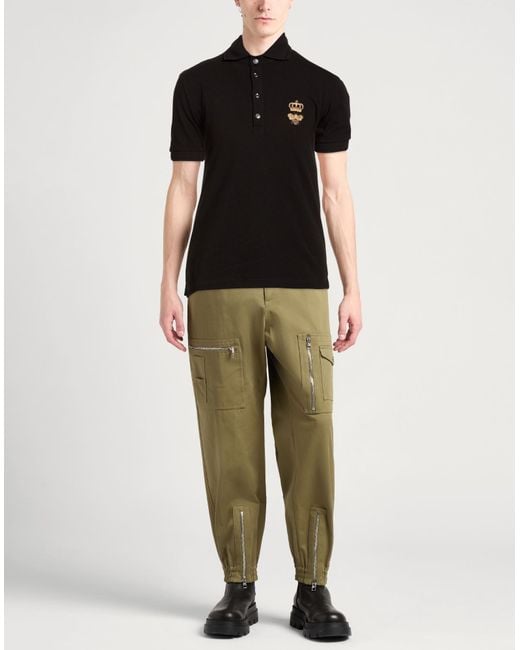 Dolce & Gabbana Black Polo Shirt Cotton for men