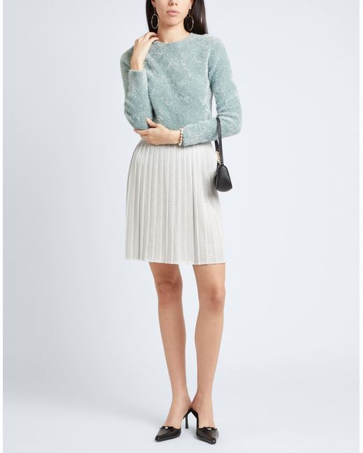 Dondup White Light Mini Skirt Viscose, Polyester