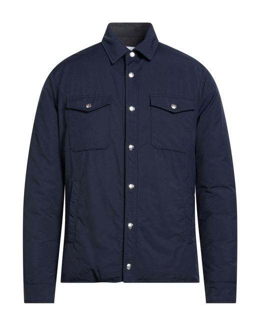 Eleventy Blue Midnight Jacket Wool, Polyamide for men
