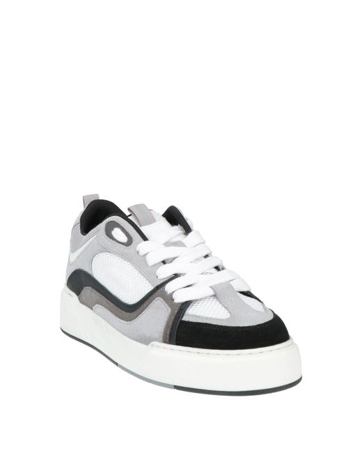 Cleens Gray Sneakers Textile Fibers, Leather for men