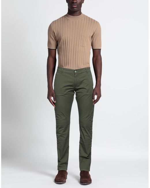 Grey Daniele Alessandrini Green Pants for men