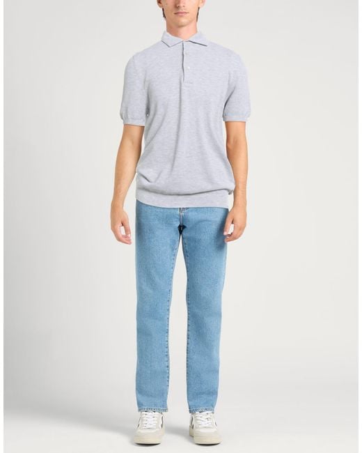 Gran Sasso Gray Polo Shirt Cotton for men
