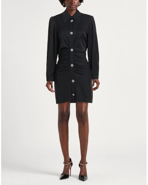 Ba&sh Black Mini Dress Viscose, Lyocell, Elastane