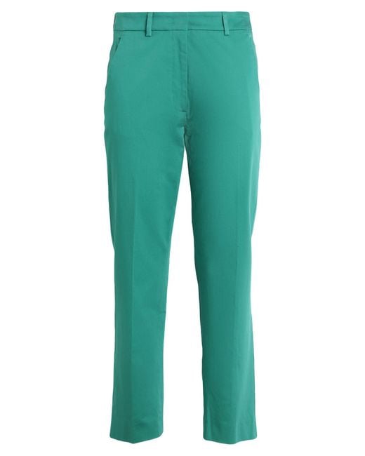 Weekend by Maxmara Green Pants Cotton, Elastane