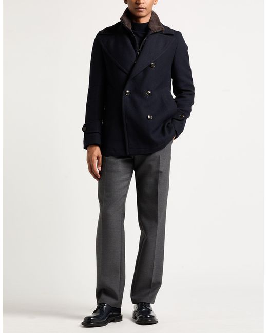 Windsor. Blue Midnight Coat Virgin Wool for men