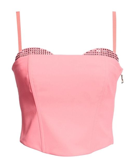 Patrizia Pepe Pink Top Polyester, Glass