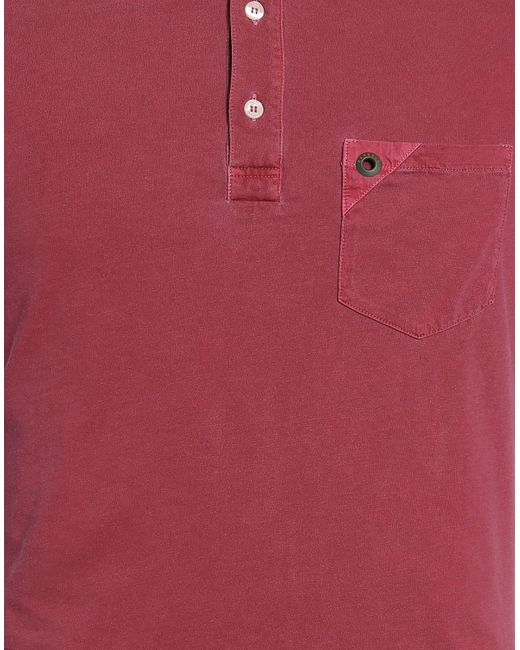 Barbour Red Polo Shirt Cotton for men