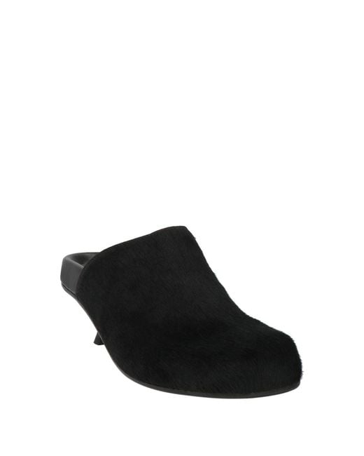 Poeve Black Mules & Clogs Leather