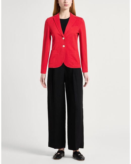 Circolo 1901 Red Blazer Cotton, Elastane