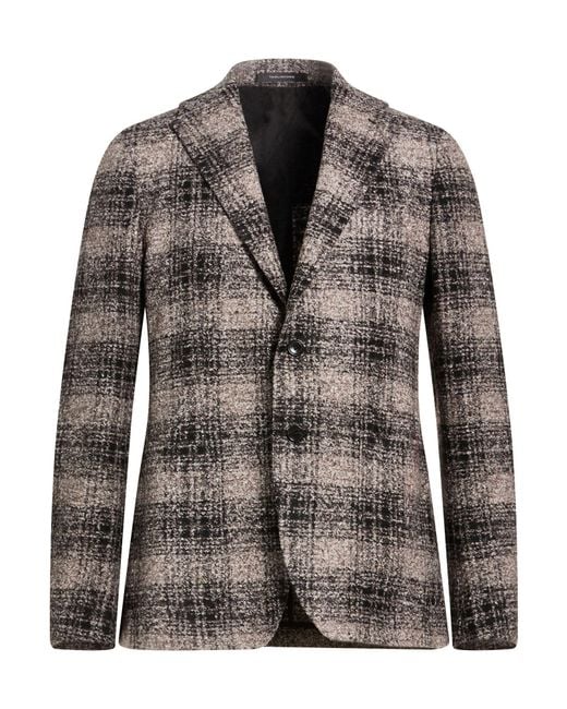 Tagliatore Brown Blazer Virgin Wool, Silk, Polyester for men