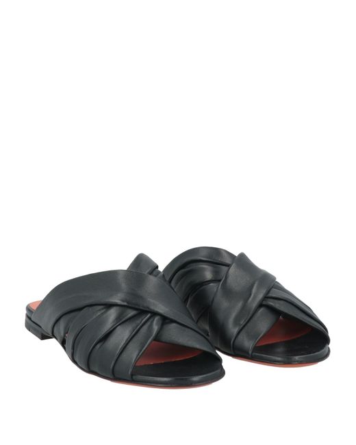 Santoni Black Sandals Leather