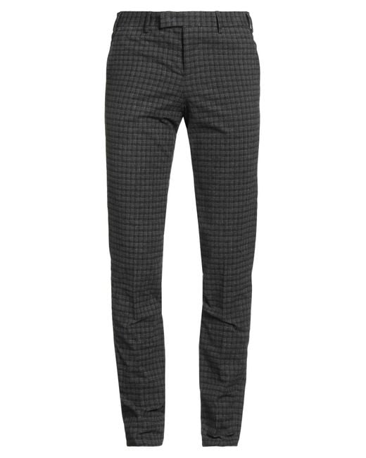 PT Torino Gray Pants Cotton, Elastane for men