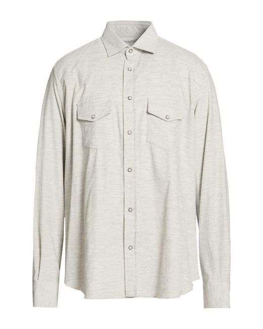 Eleventy White Light Shirt Cotton for men