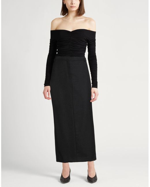 Theory Black Midi Skirt